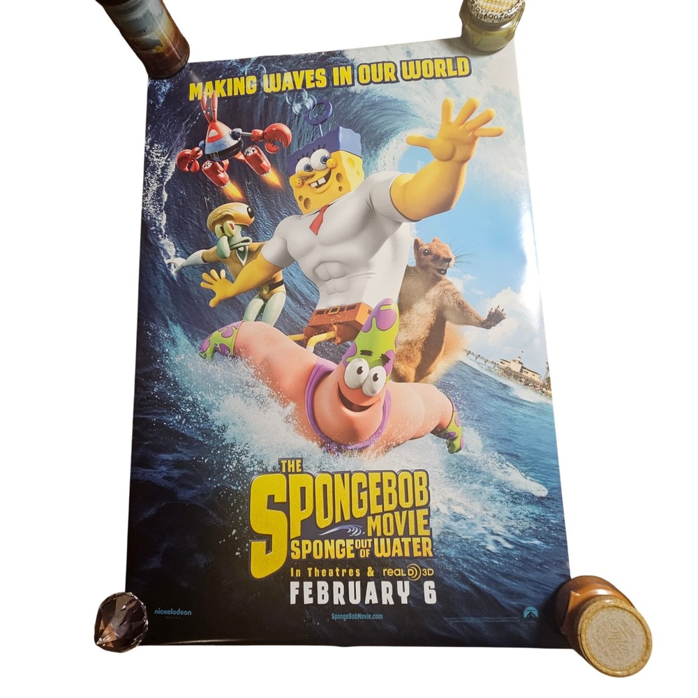 The SpongeBob Movie: Sponge Out of Water 2015 Movie Poster 27x40 Tom Kenny D/S